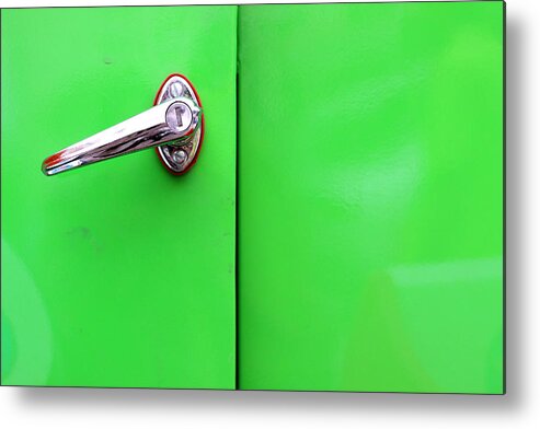 Green Surface Metal Print featuring the photograph Behind the Door of Jealousy by Prakash Ghai