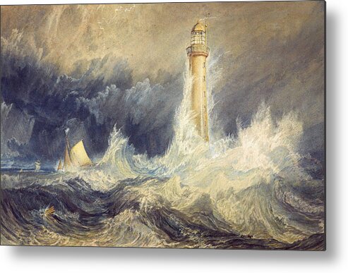 1819 Metal Print featuring the painting Bell Rock Lighthouse by MotionAge Designs