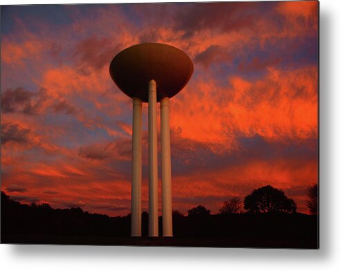 Bell Works Metal Print featuring the photograph Bell Works Transistor Water Tower by Raymond Salani III