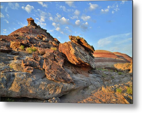 Capitol Reef National Park Metal Print featuring the photograph Bentonite Dunes in Cathedral Valley by Ray Mathis