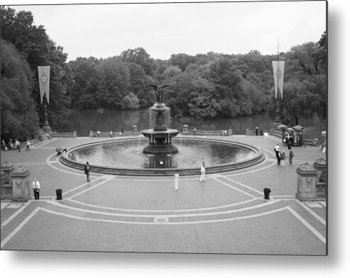 Bethesda Fountain Metal Print featuring the photograph Bethesda Fountain Central Park New York by Christopher J Kirby