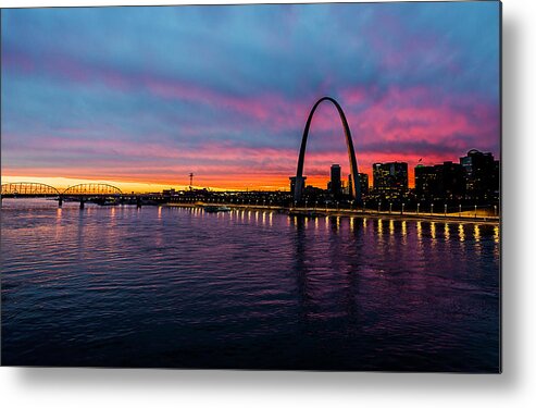 St. Louis Metal Print featuring the photograph Beyond the Gateway by Marcus Hustedde