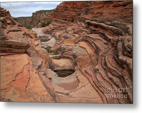 Ernst Tinaja Metal Print featuring the photograph Big Bend Red Rock Canyon by Adam Jewell