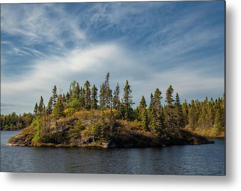 Spring Metal Print featuring the photograph Big Cranberry Lake and Island in Spring by Irwin Barrett