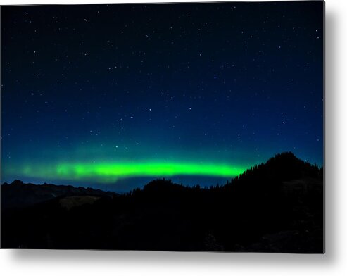 Northern Metal Print featuring the photograph Big Dipper Northern Lights by Pelo Blanco Photo