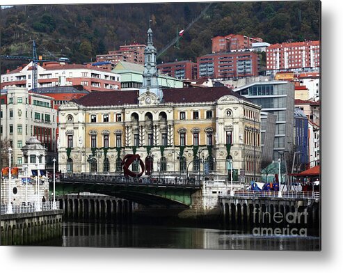 Bilbao Metal Print featuring the photograph Bilbao Town Hall Basque Country Spain by James Brunker