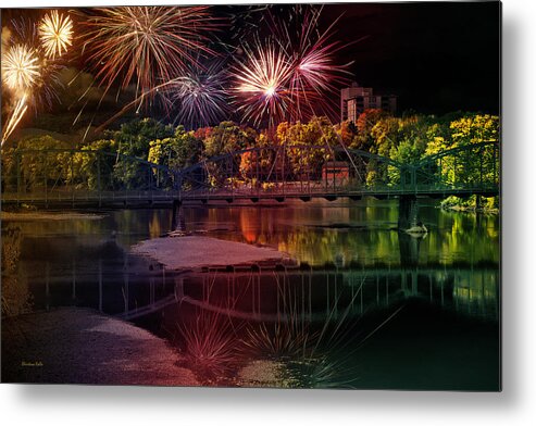 Fireworks Metal Print featuring the photograph Fireworks Display by Christina Rollo