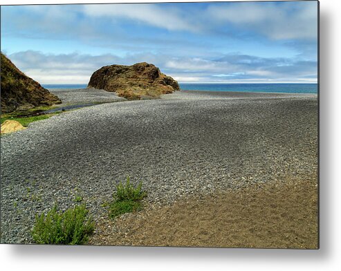Black Sand Metal Print featuring the photograph Black Sand Beach On The Lost Coast by James Eddy