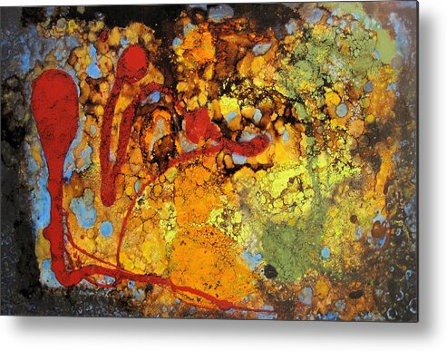 Mexican Art Metal Print featuring the painting Blood is thicker than water - 4 by Sonia Flores Ruiz