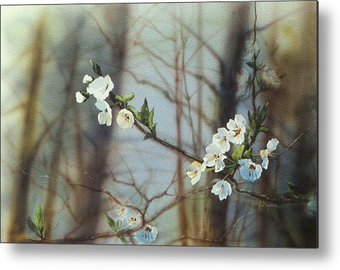 Floral Painting Metal Print featuring the painting Blossoms in the Wild by Maryann Boysen