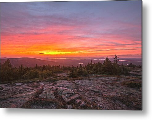 Cadillac Mountain Metal Print featuring the photograph Blue Hill Overlook Alpenglow by Angelo Marcialis