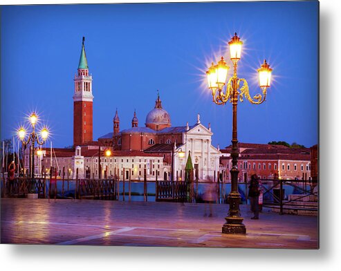 Venice Metal Print featuring the photograph Blue Hour in Venice by Barry O Carroll
