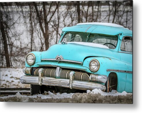 1950 Mercury Sedan Metal Print featuring the photograph Blue Mercury by Ray Congrove