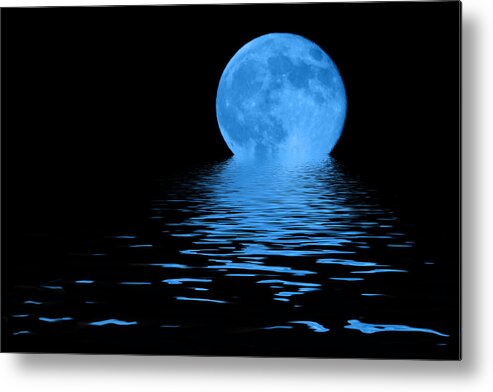 Blue Moon Metal Print featuring the photograph Blue Moon by Shane Bechler
