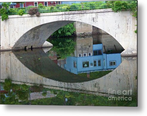 Blue Metal Print featuring the photograph Blue Reflection by Jim Gillen