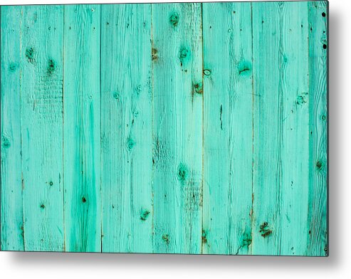 Wood Metal Print featuring the photograph Blue Wooden Planks by John Williams
