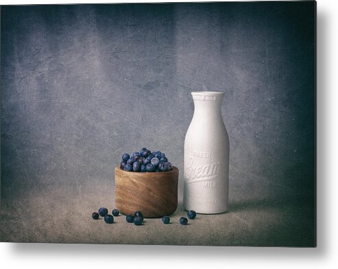 Abundance Metal Print featuring the photograph Blueberries and Cream by Tom Mc Nemar