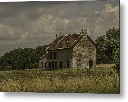 Marble Falls Metal Print featuring the photograph Bluebonnet House by Peggy Blackwell