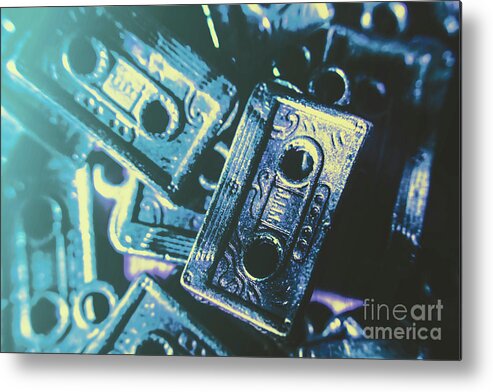 Sound Metal Print featuring the photograph Blues on cassette by Jorgo Photography