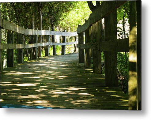 Landscape Metal Print featuring the photograph Boardwalk by Lester Plank
