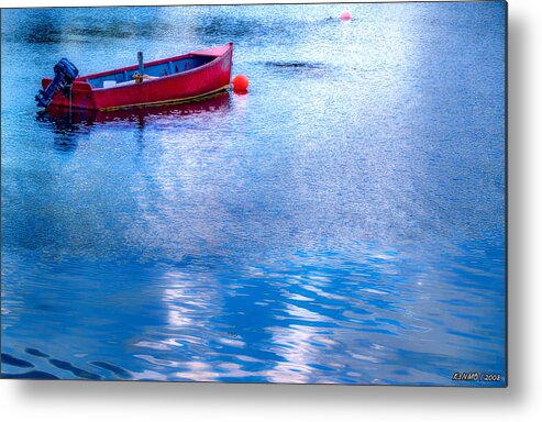 Boutilier's Point Metal Print featuring the digital art Boat at Boutilier's Point by Ken Morris