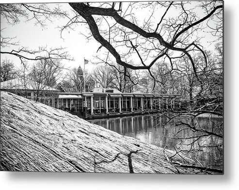 Boathouse Metal Print featuring the photograph Boathouse Central Park by Alan Raasch