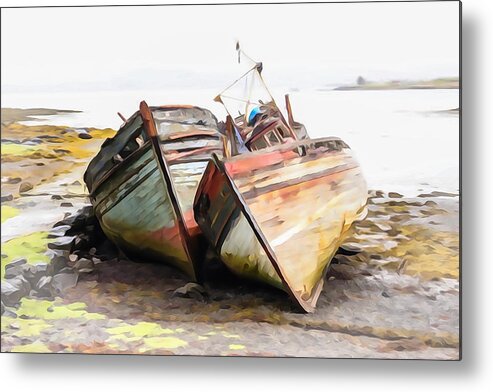 Boat Metal Print featuring the photograph Boats Isle of Mull 5 by Tom and Pat Cory