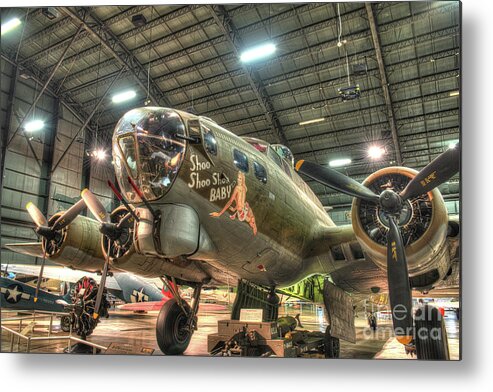Nose Metal Print featuring the photograph Boeing B-17G Flying Fortress, Shoo Shoo Shoo Baby by Greg Hager