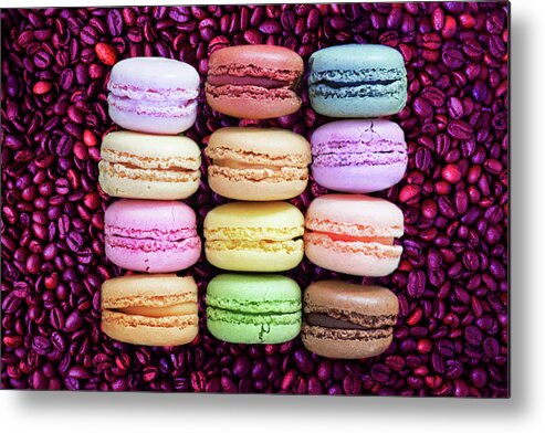 Macaroon Metal Print featuring the photograph Bonjour by Iryna Goodall