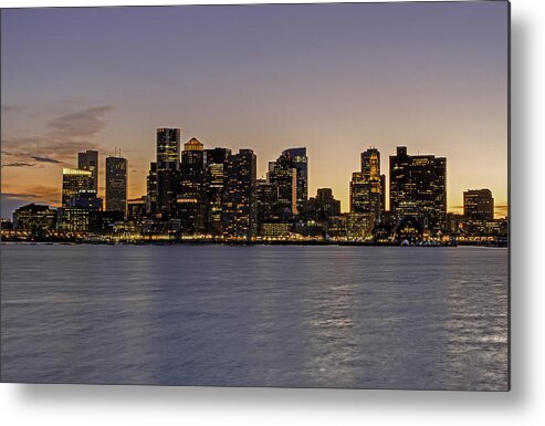 Boston Metal Print featuring the photograph Boston Last Night Sunset by Juergen Roth