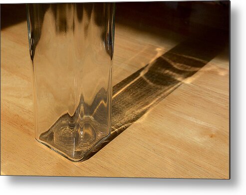 Bottle Metal Print featuring the photograph Bottle and Shadow 0925 by Steve Somerville