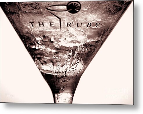 Martini Metal Print featuring the photograph Bottoms Up With a Ruby by Rene Triay FineArt Photos