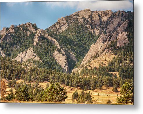 Mountains Metal Print featuring the photograph Boulder Colorado Rocky Mountain Foothills by James BO Insogna