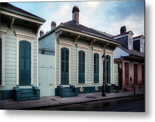 Chrystal Mimbs Metal Print featuring the photograph Bourbon Street Shotguns by Greg and Chrystal Mimbs