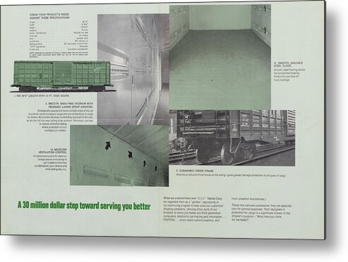 Boxcar Metal Print featuring the photograph Box Car Advertisement by Chicago and North Western Historical Society