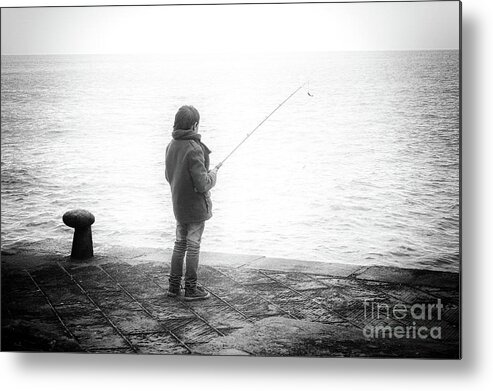 Fishing Metal Print featuring the photograph Boyhood by Becqi Sherman