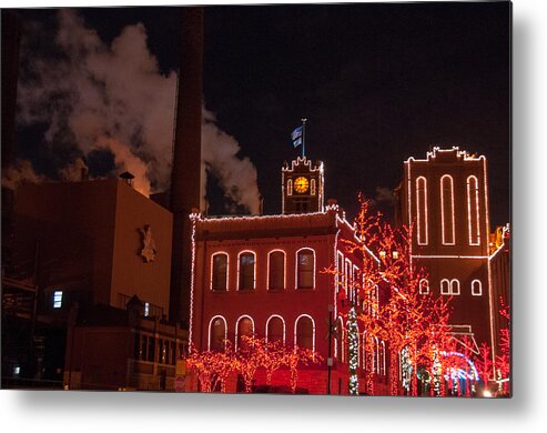 Brewery Metal Print featuring the photograph Brewery Lights by Steve Stuller