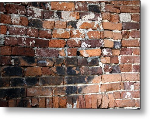 Horizontal Metal Print featuring the photograph Brick Wall by Valerie Collins