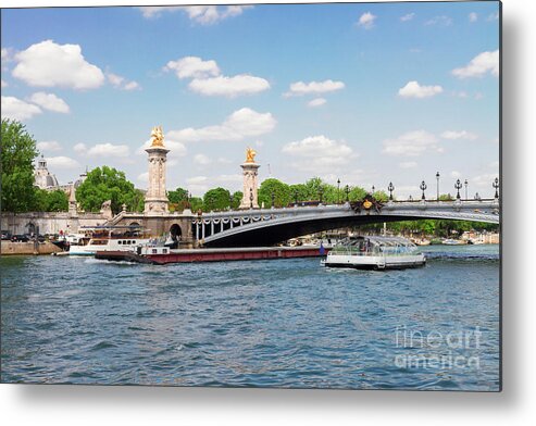 Alexander Metal Print featuring the photograph Bridge of Alexandre III in Paris by Anastasy Yarmolovich