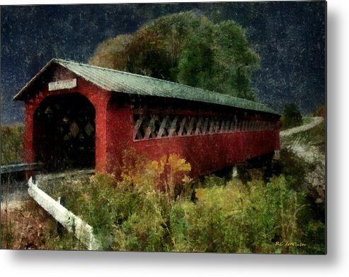 Bridge Metal Print featuring the painting Bridge to the Past by RC DeWinter