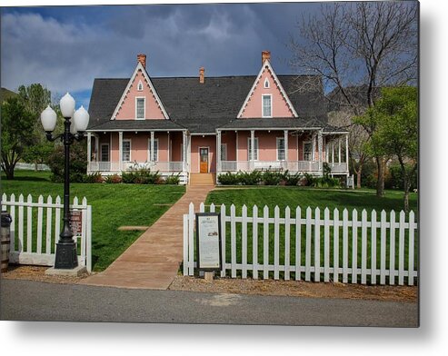 Brigham Young Metal Print featuring the photograph Brigham Young Farmhouse by Buck Buchanan