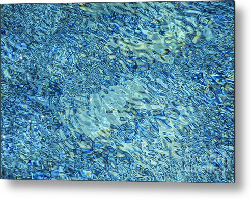 Water Metal Print featuring the photograph Bright blue water by Patricia Hofmeester