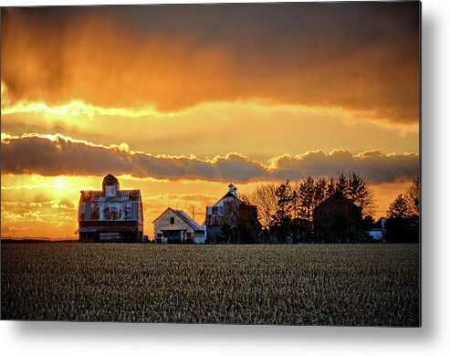 Barn Metal Print featuring the photograph Bristow March Farm by Bonfire Photography