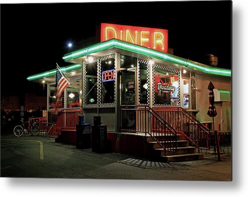 Cafe Metal Print featuring the photograph Broadway Diner by Christopher McKenzie