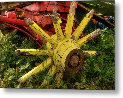 Wagon Metal Print featuring the photograph Broken Down by Mike Eingle