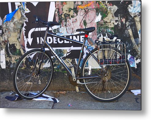  Black Bike Metal Print featuring the photograph Brooklyn Bike by Joan Reese