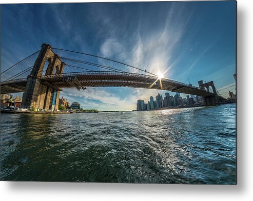  Metal Print featuring the photograph Brooklyn Bridge by Bryan Xavier