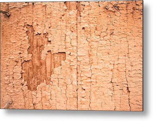 Abstract Metal Print featuring the photograph Brown Paint Texture by John Williams