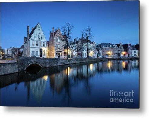 Architecture Metal Print featuring the photograph Magical Brugge by JR Photography