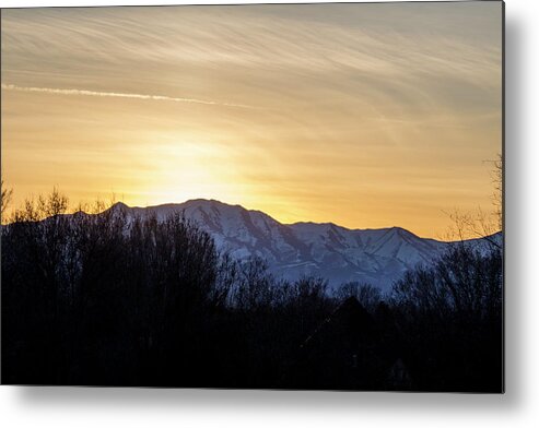 Sky Metal Print featuring the photograph Brushed Sunset by K Bradley Washburn